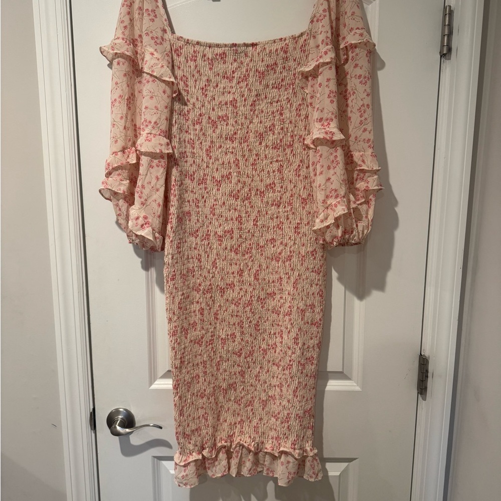 Petal & Pup Floral Pink Midi Dress - Picture 5 of 5